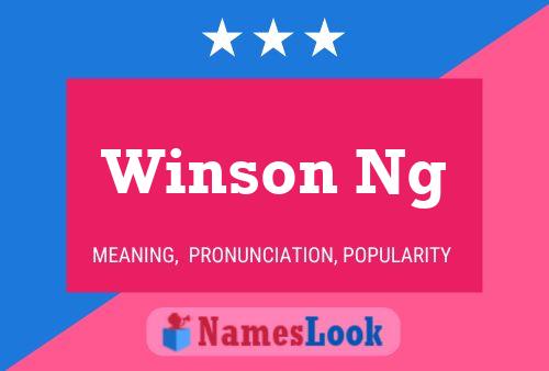 Pôster do nome Winson Ng