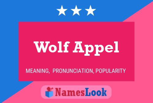 Pôster do nome Wolf Appel