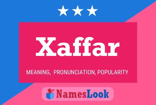 Pôster do nome Xaffar