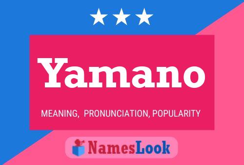 Pôster do nome Yamano