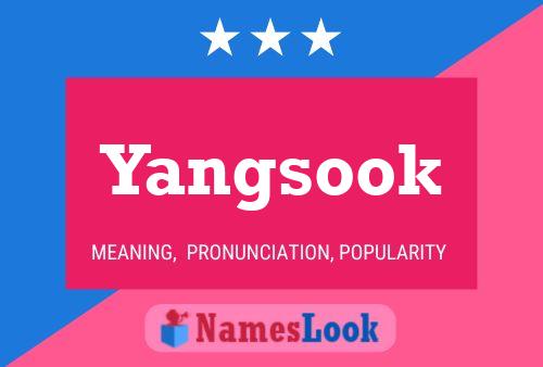 Pôster do nome Yangsook