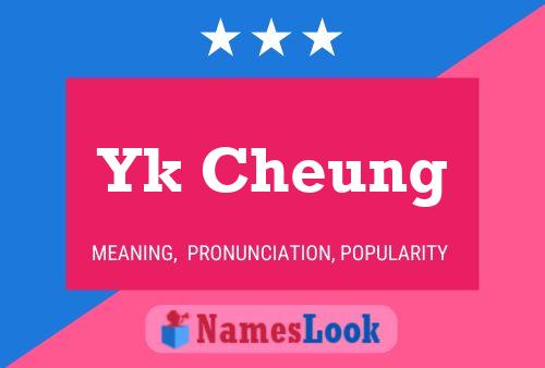 Pôster do nome Yk Cheung