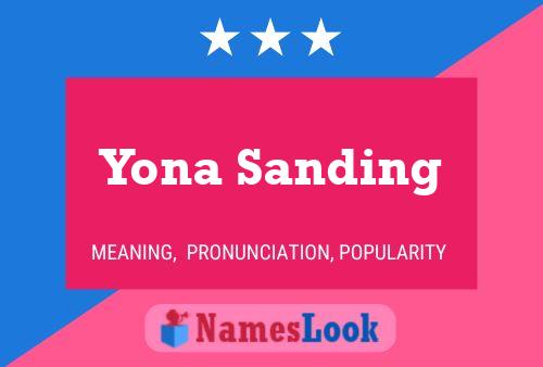 Pôster do nome Yona Sanding