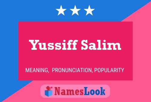 Pôster do nome Yussiff Salim