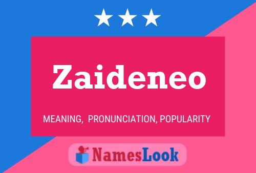 Pôster do nome Zaideneo