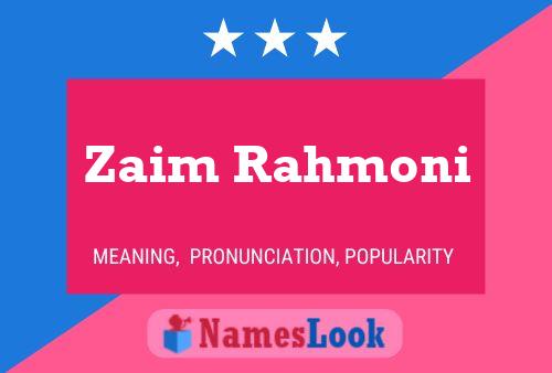 Pôster do nome Zaim Rahmoni