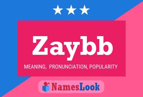 Pôster do nome Zaybb