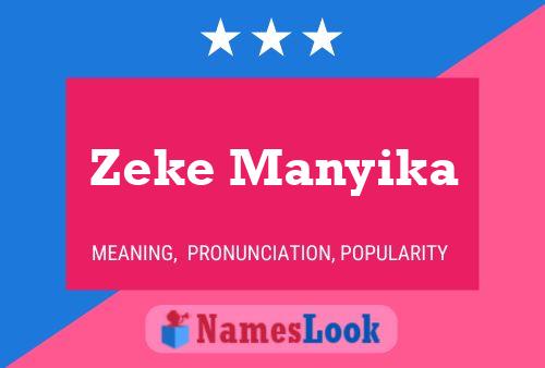 Pôster do nome Zeke Manyika