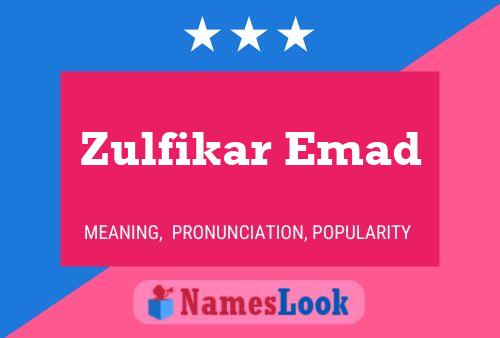 Pôster do nome Zulfikar Emad